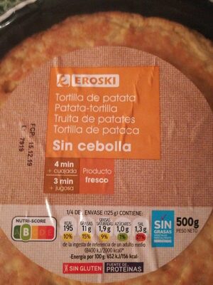 Foto de Tortilla de patata sin cebolla