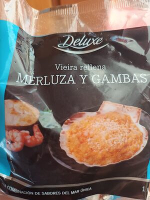 Foto de vieira rellena merluza y gambas