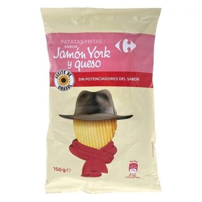 Foto de Patatas fritas onduladas jamón york y queso