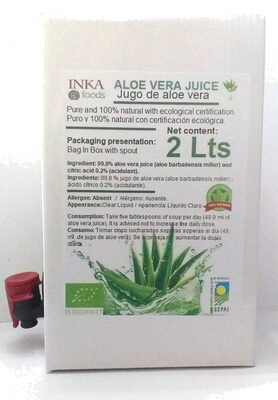 Foto de JUGO DE ALOE VERA ECOLÓGICO INKAFOODS
