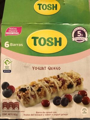 Foto de Tosh Barras Yogurt Griego Frutos Rojos