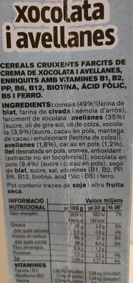 Foto de cereals farcits de xocolata i avellanes