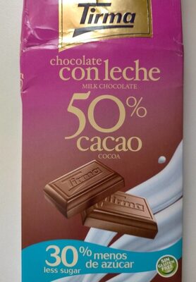 Foto de Chocolate con leche 50% cacao 30% menos de azúcar