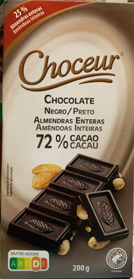 Foto de Chocolate Negro Almendras Enteras 72% cacao