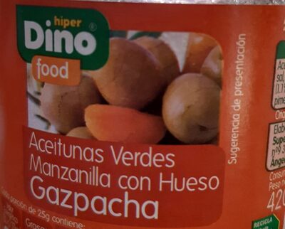 Foto de Aceitunas verdes manzanilla con hueso gazpacha