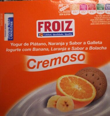 Foto de Yogurt platano, naranja y sabor galleta