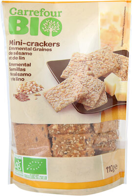 Foto de Mini crackers Espelta, emmental, granos de sésamo y semillas de lino