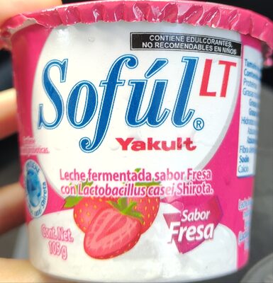 Foto de Yogurt con lactobacilos fresa soful