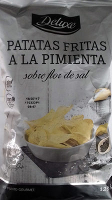 Foto de Patatas Fritas Pimienta Negra sobre Flor de Sal