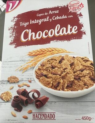 Foto de Copos de arroz trigo integral y cebada con chocolate