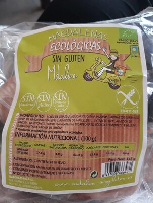 Foto de Magdalena ecológicas sin gluten