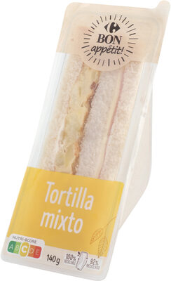Foto de sándwich tortilla mixto