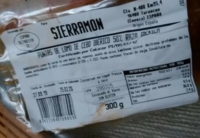 Foto de Puntas de lomo de cerdo ibérico50% raza única