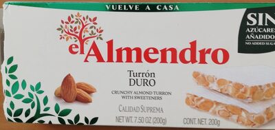 Foto de El Almendro Turron Duro Sin Azúcares Añadidos