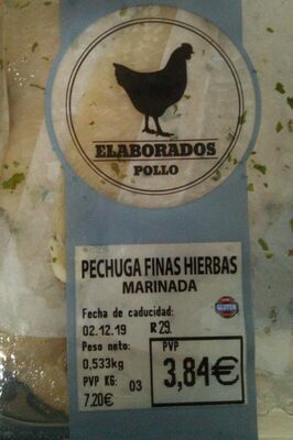 Foto de Pechugas finas hierbas marinada