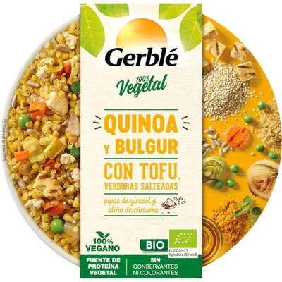 Foto de Quinoa y bulgur con tofu y verduras salteadas