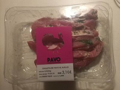 Foto de Chuleta de pavo al ajillo