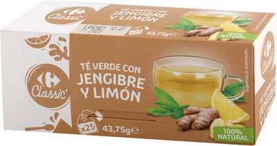 Foto de Té verde con jengibre y limón