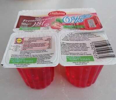 Foto de Gelatina fresa 0% azúcar