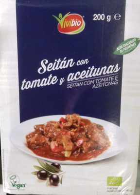Foto de Seitán con tomate y aceitunas