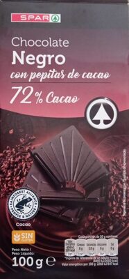 Foto de chocolate negro con pepitas de chocolat