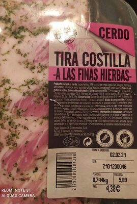 Foto de Tira costilla a las finas hierbas
