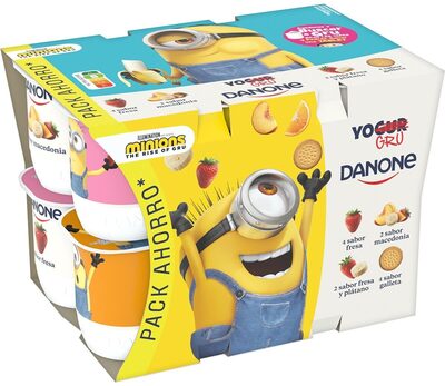 Foto de Yogur de sabores fresa, galleta, macedonia, fresa-plátano