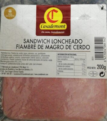 Foto de Fiambre de magro de cerdo