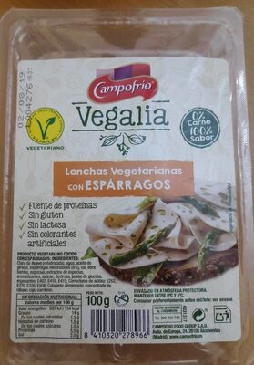 Foto de Vegalia lonchas vegetarianas con espárragos sin