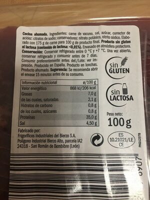 Foto de Cecina ahumada