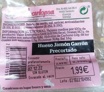 Foto de Hueso jamón garrón precortado
