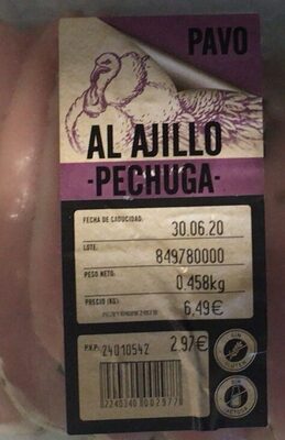 Foto de Pechuga pavo al ajillo