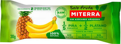 Foto de Barrita de frutas con piña y plátano sin gluten y sin lácteos