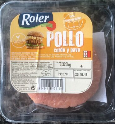 Foto de Hamburguesa de pollo,cerdo y pavo