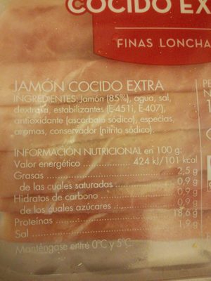 Foto de Jamón cocido extra