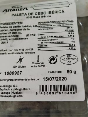 Foto de Paleta de Cebo Ibetica