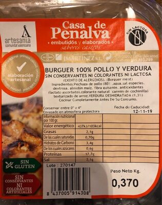 Foto de Burguer 100% pollo y verdura