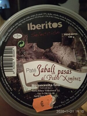 Foto de Paté de jabalí con pasas al Pedro Ximénez