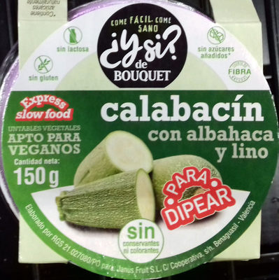 Foto de Calabacín con albahaca y lino