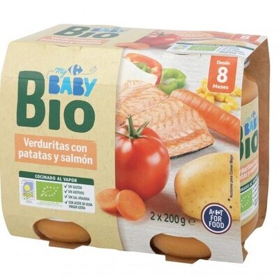 Foto de Tarrito verduras patata salmón