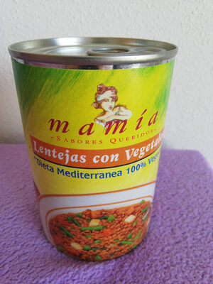 Foto de lentejas con vegetales