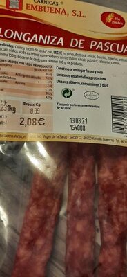 Foto de Longaniza de Pascua