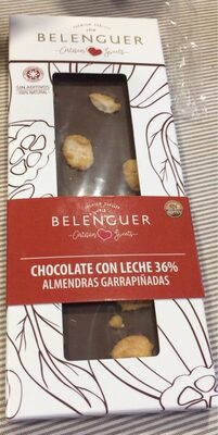Foto de Chocolate con leche y almendras garrapiñadas