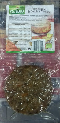 Foto de Veggieburger de seitán y verduras