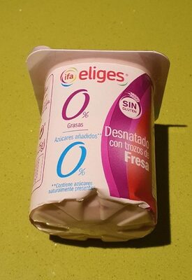Foto de Yogurt desnatado con trozos de Fresa