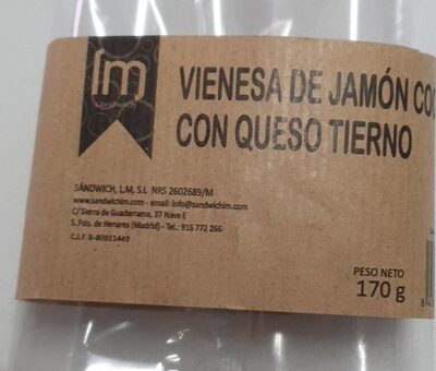 Foto de Vienesa de jamón cocido con queso tierno
