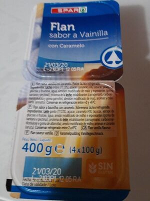 Foto de Flan spar sabor vainilla