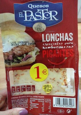 Foto de Queso en lonchas especial para hamburguesas picante