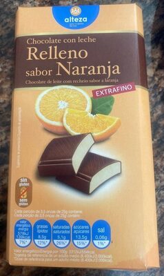 Foto de Chocolate con leche relleno sabor naranja