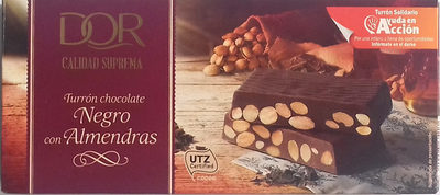Foto de Turrón chocolate negro con almendras